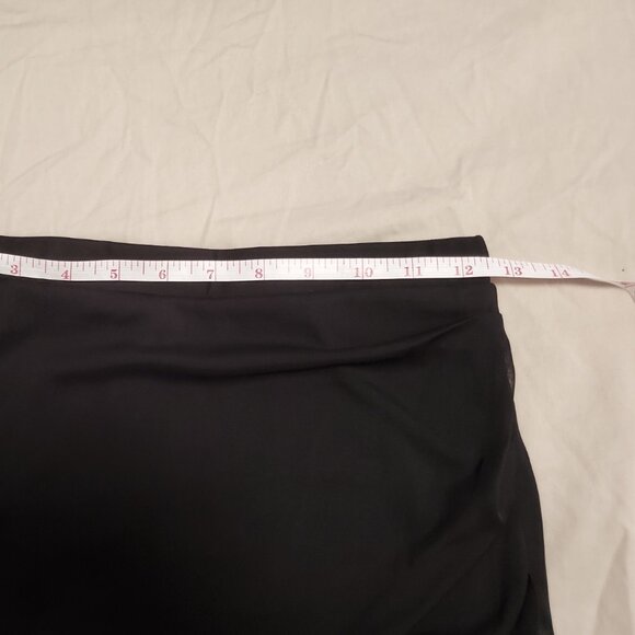 Made-in-Canada Sexy Black Skirt with Sheer Overlay by Le Chateau - Picture 3 of 4